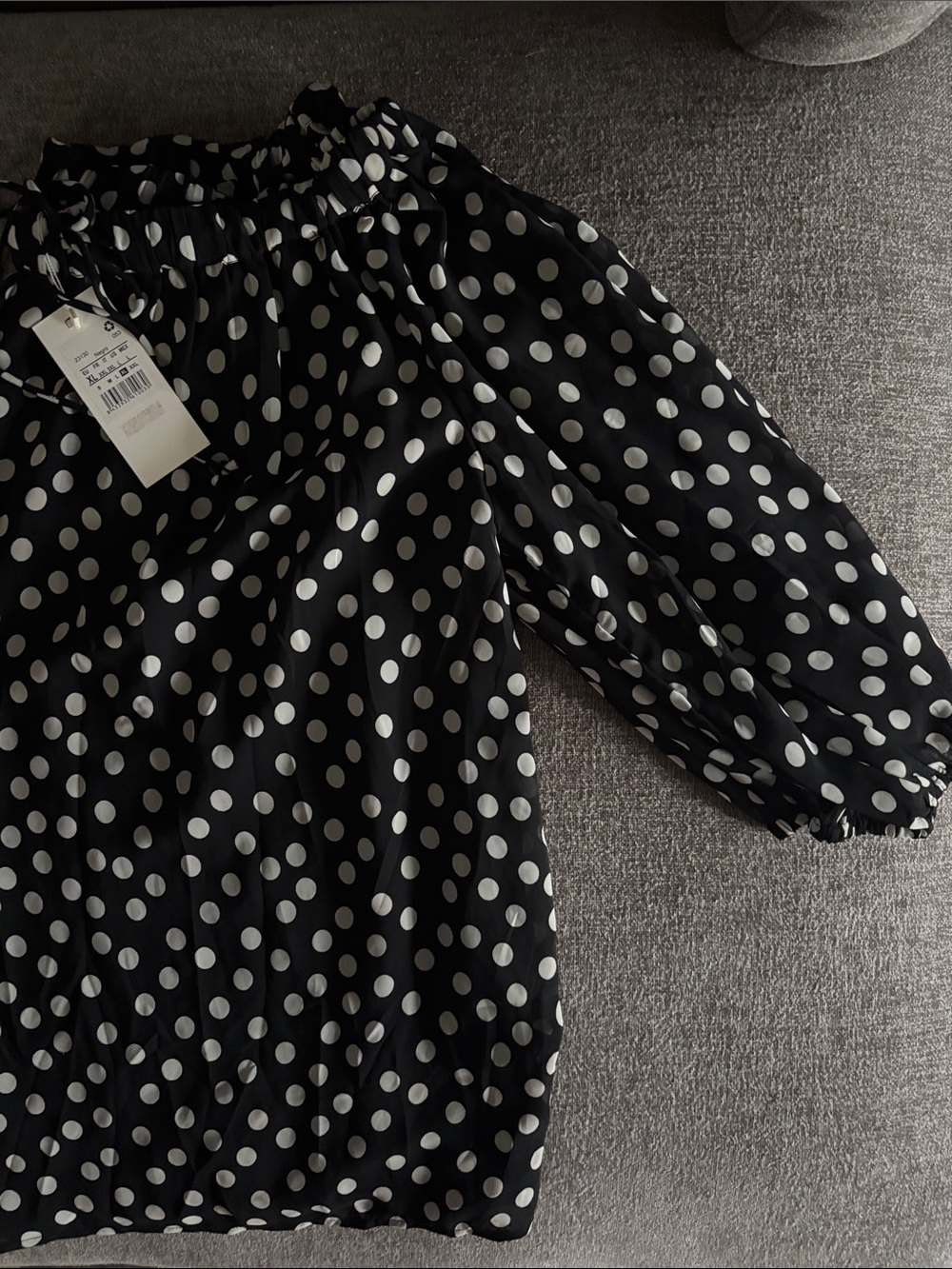 M.Niza Black & White Polka Dot Blouse - Picture 2 of 2